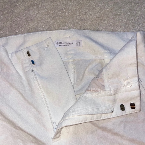 Stradivarius | White Straight-Leg Trousers - Picture 4 of 7